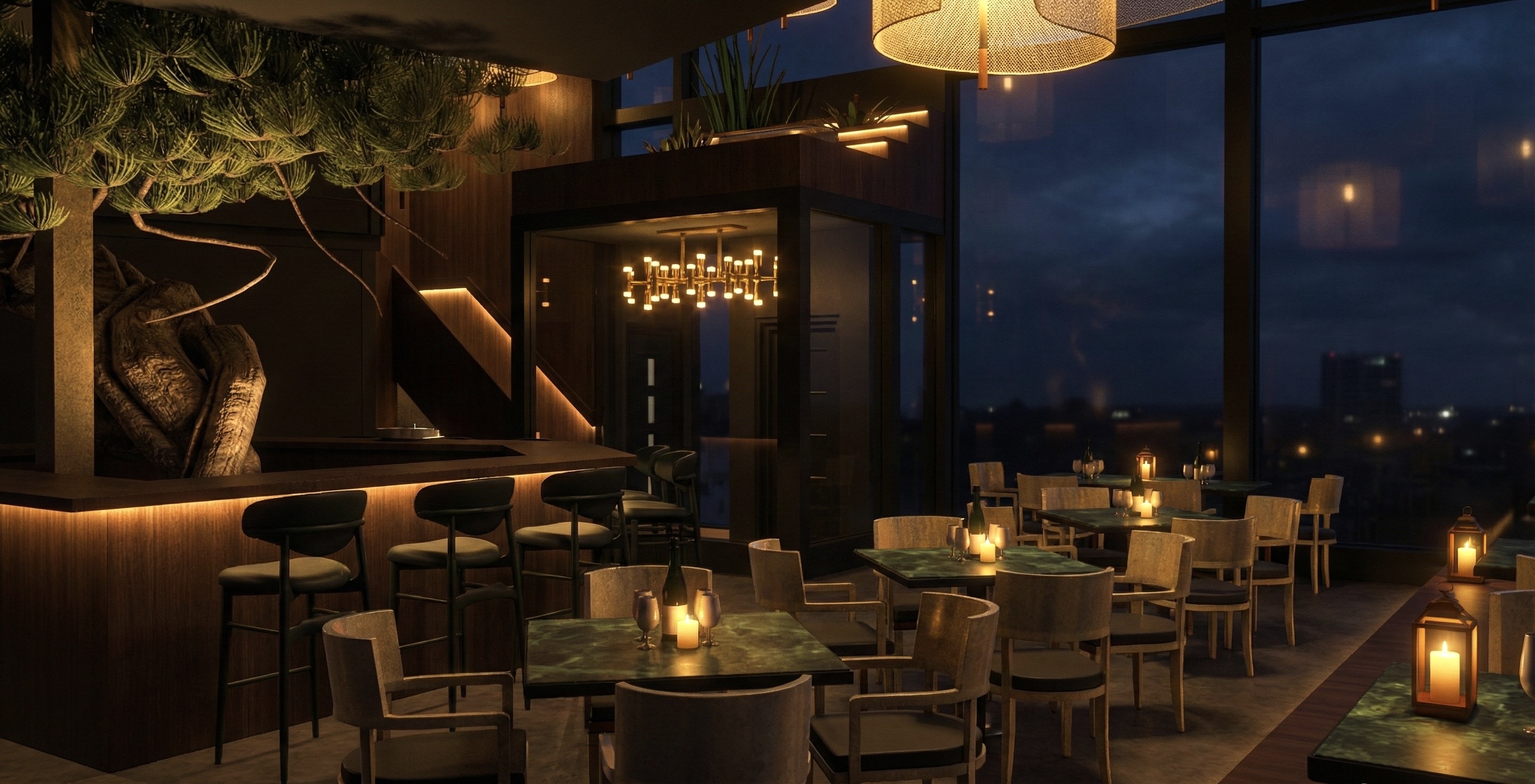 Salle principale de PALOMAKI vue depuis la mezzanine