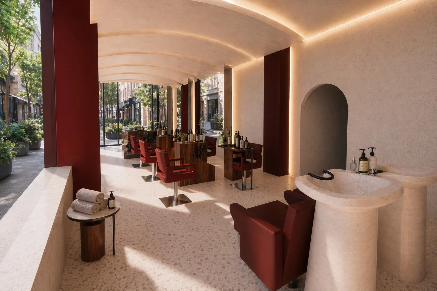 Vue du bar et de la salle a manger du SPA-LOMA
